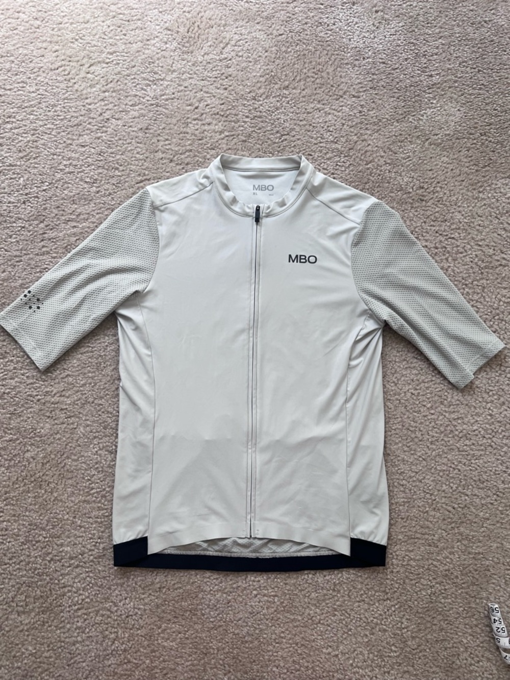 Men's Off-white/Light Gray Cycling Jersey